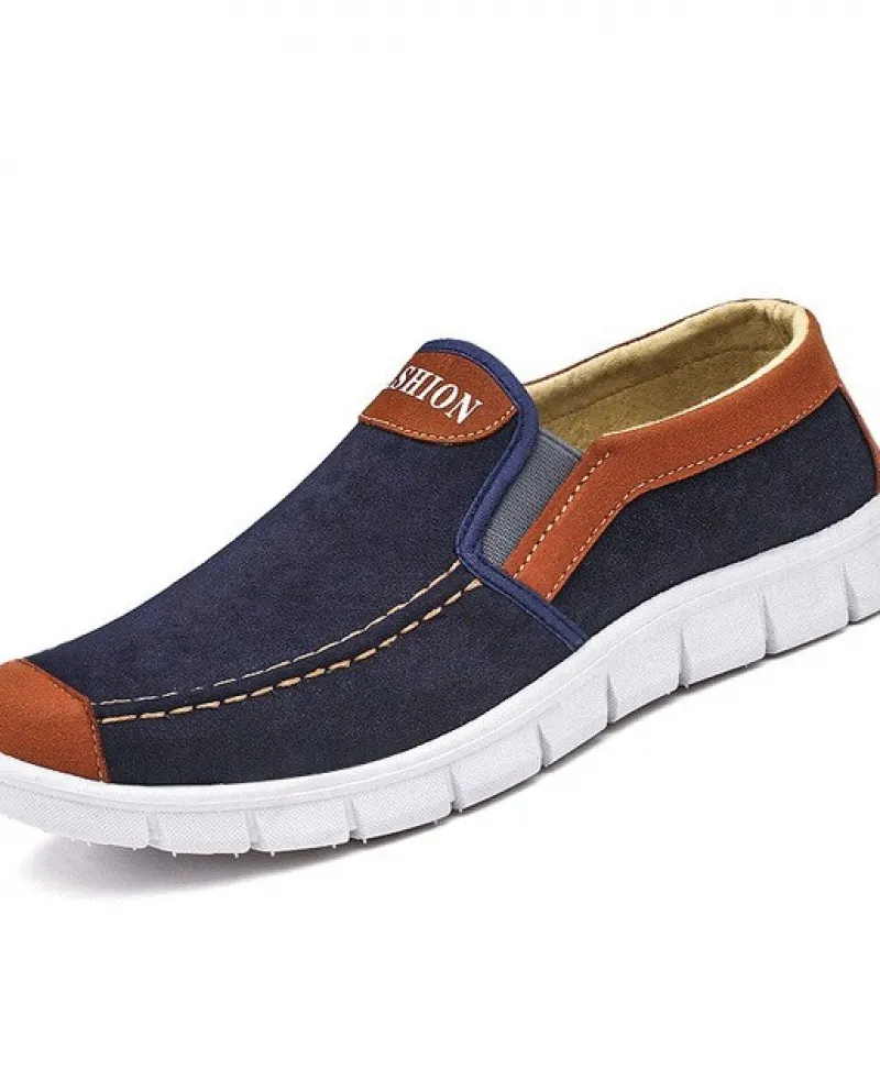 Mocassini da passeggio da uomo Slip On Scarpe casual comode con suole morbide Scarpe di stoffa di sicurezza sul lavoro Plus Size