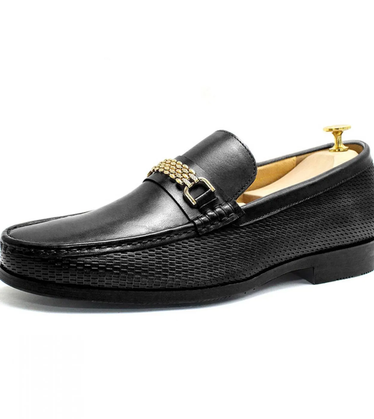 Mocassini da uomo in vera pelle catena classica in metallo slip on scarpe eleganti da lavoro casual comode calzature da sposa pe