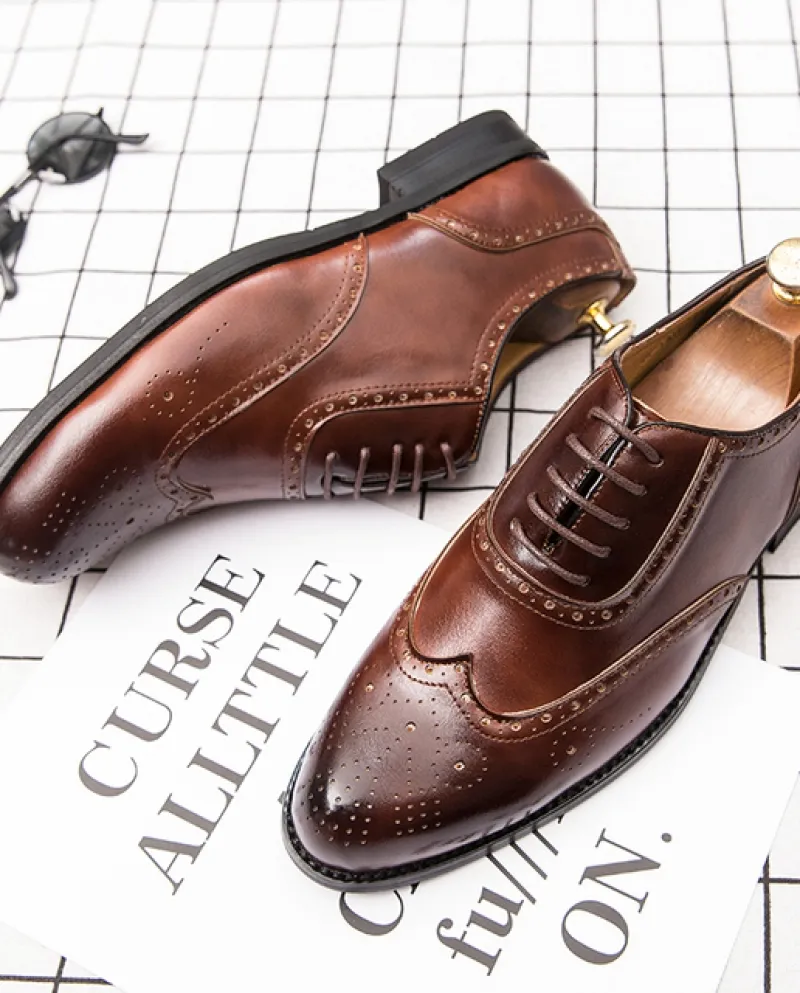 Mocassini da uomo semplici di alta qualità di marca retrò classici autunno scarpe da uomo di moda personalizzate con lacci in pe