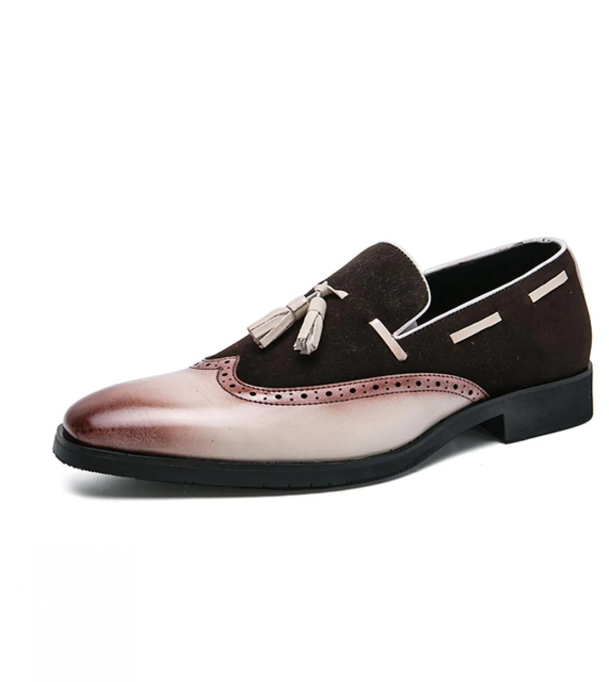 Mocassini Scarpe da uomo British Brock Pu Cucitura Nappa Punta a punta Slip On Moda Casual Festa di nozze Scarpe eleganti quotid