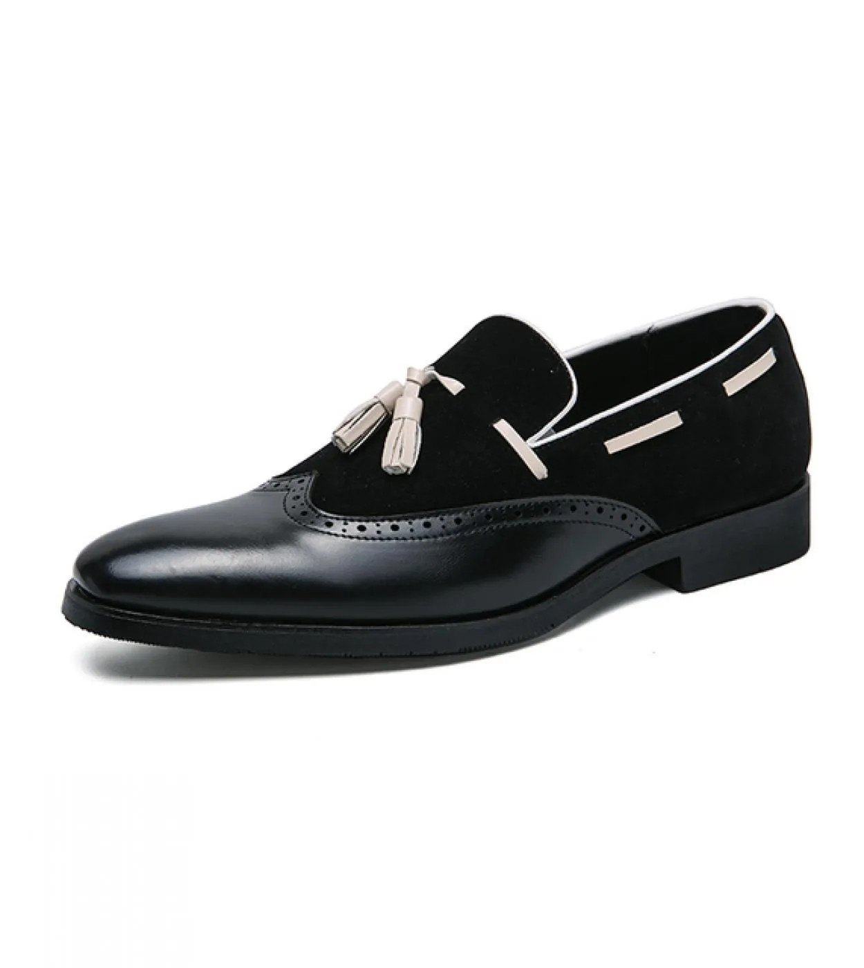 Mocassini Scarpe da uomo British Brock Pu Cucitura Nappa Punta a punta Slip On Moda Casual Festa di nozze Scarpe eleganti quotid