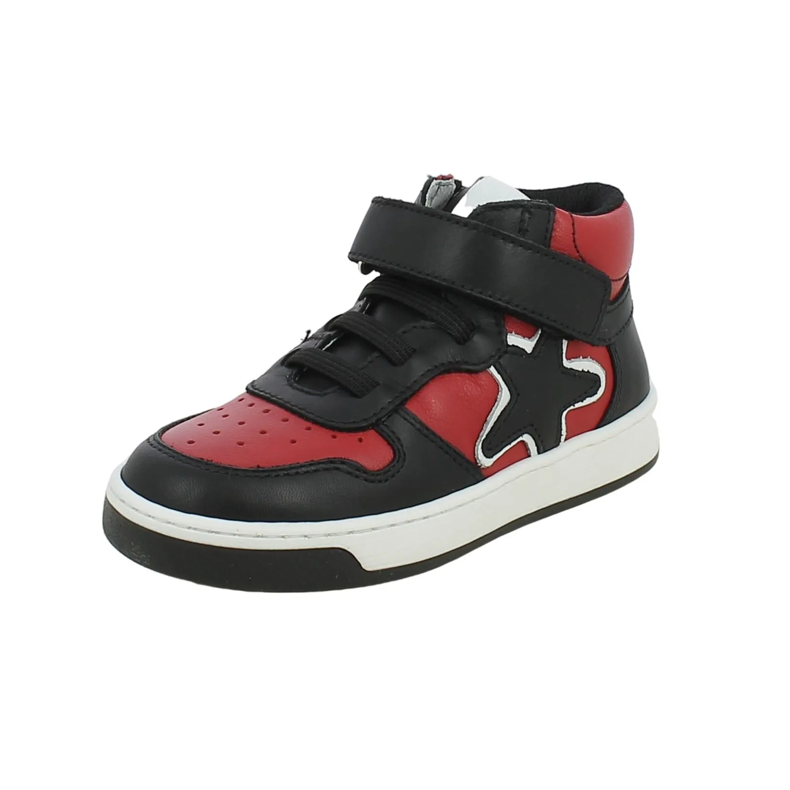 NeroGiardini  Sneaker bicolor con stella e strappo 