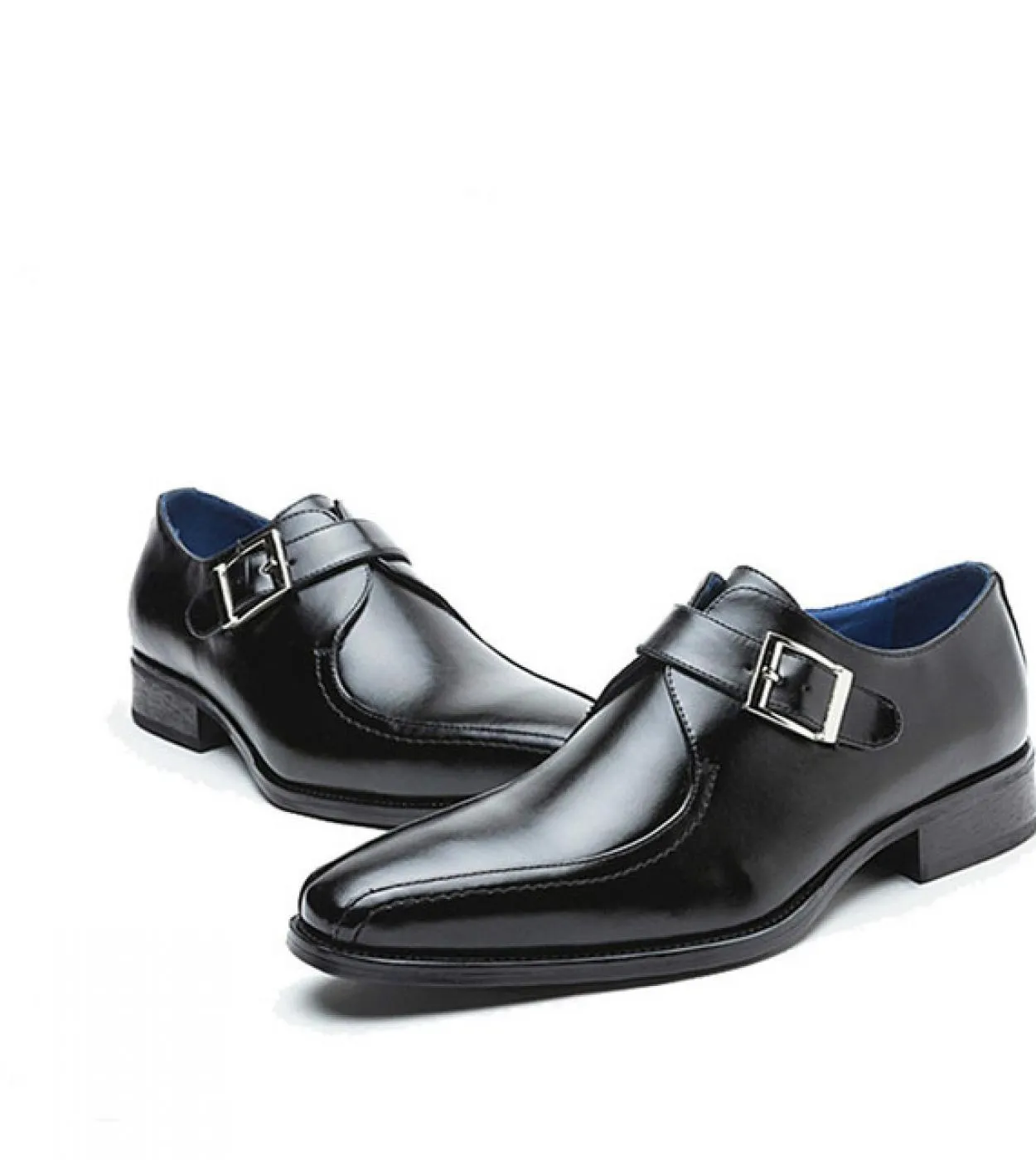 New Fashion Leather Men Brown Monk Strap Scarpe formali Ufficio Business Abito da sposa Uomo Abito Mocassini 884 Abito da uomo S