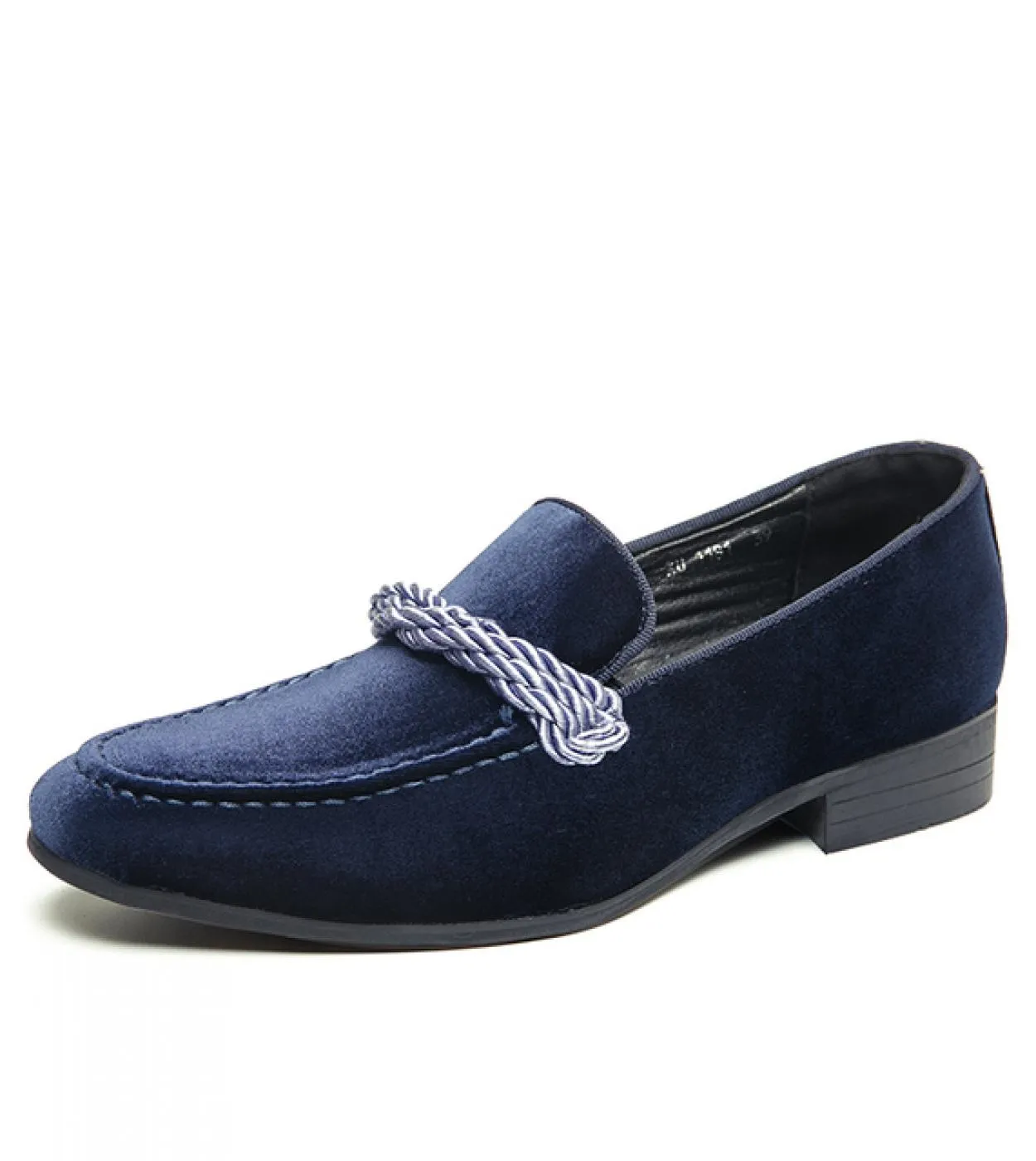 New In Blue Green Mocassini per uomo Flock Square Toe Slipon Party Scarpe da sposa per uomo con spedizione gratuita Sapatos Para