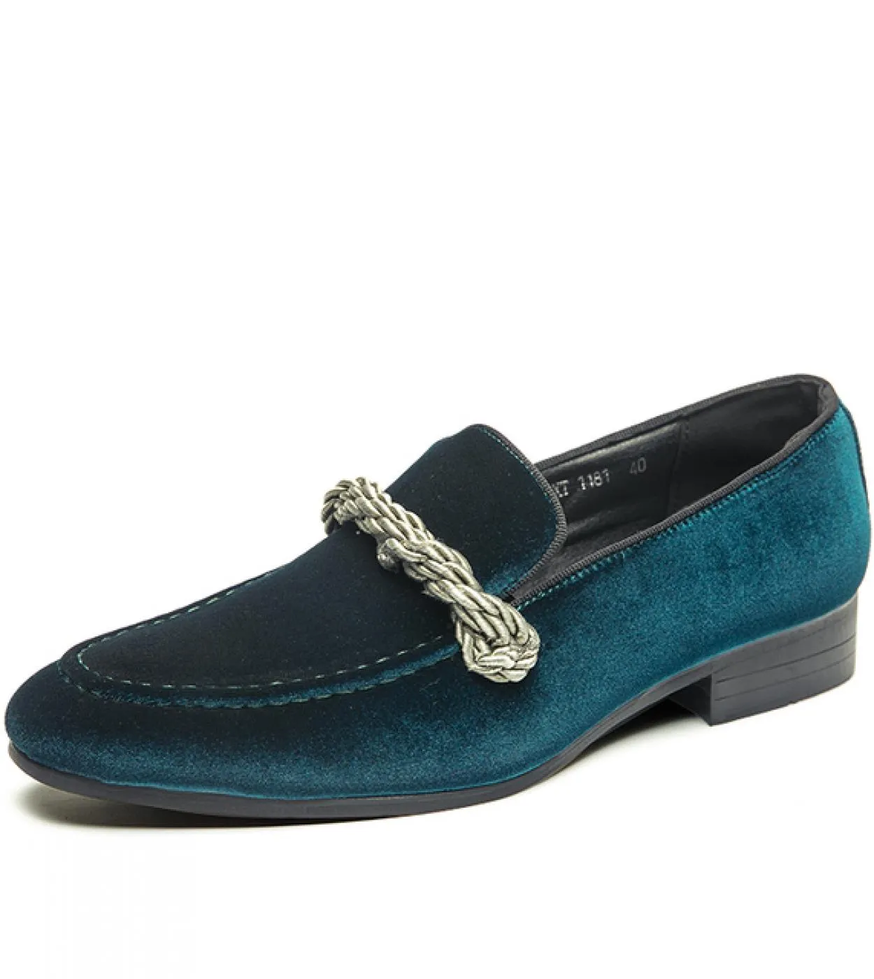 New In Blue Green Mocassini per uomo Flock Square Toe Slipon Party Scarpe da sposa per uomo con spedizione gratuita Sapatos Para