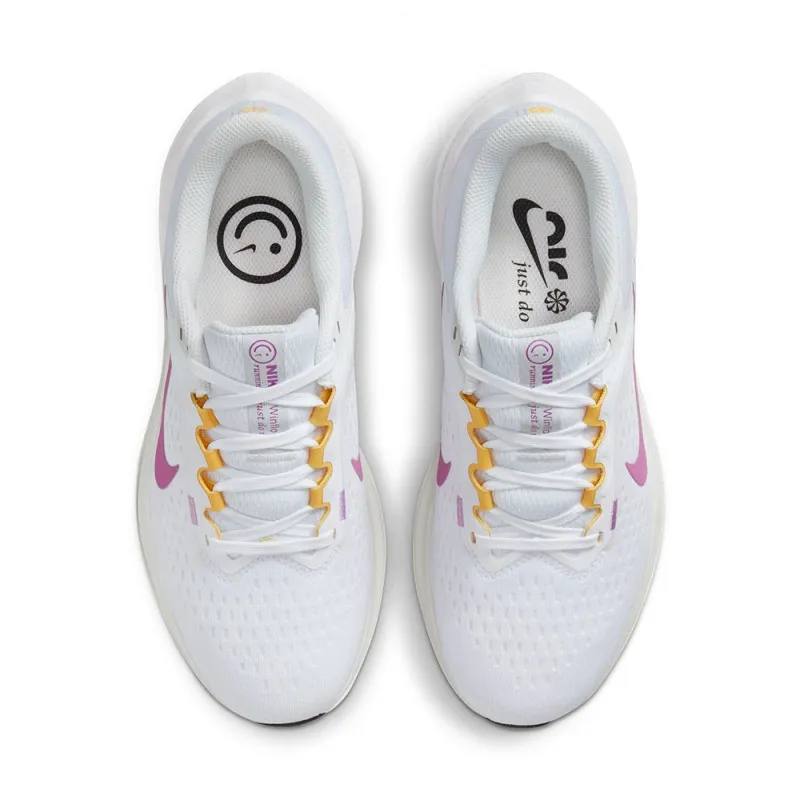 Nike Air Winflo 10 Bianco Fucsia - Scarpe Running Donna