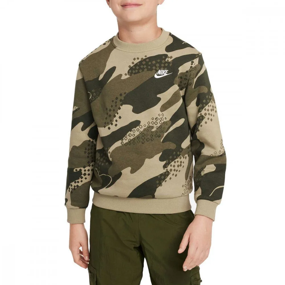 NIKE FELPA GIROCOLLO CLUB CAMO BAMBINO