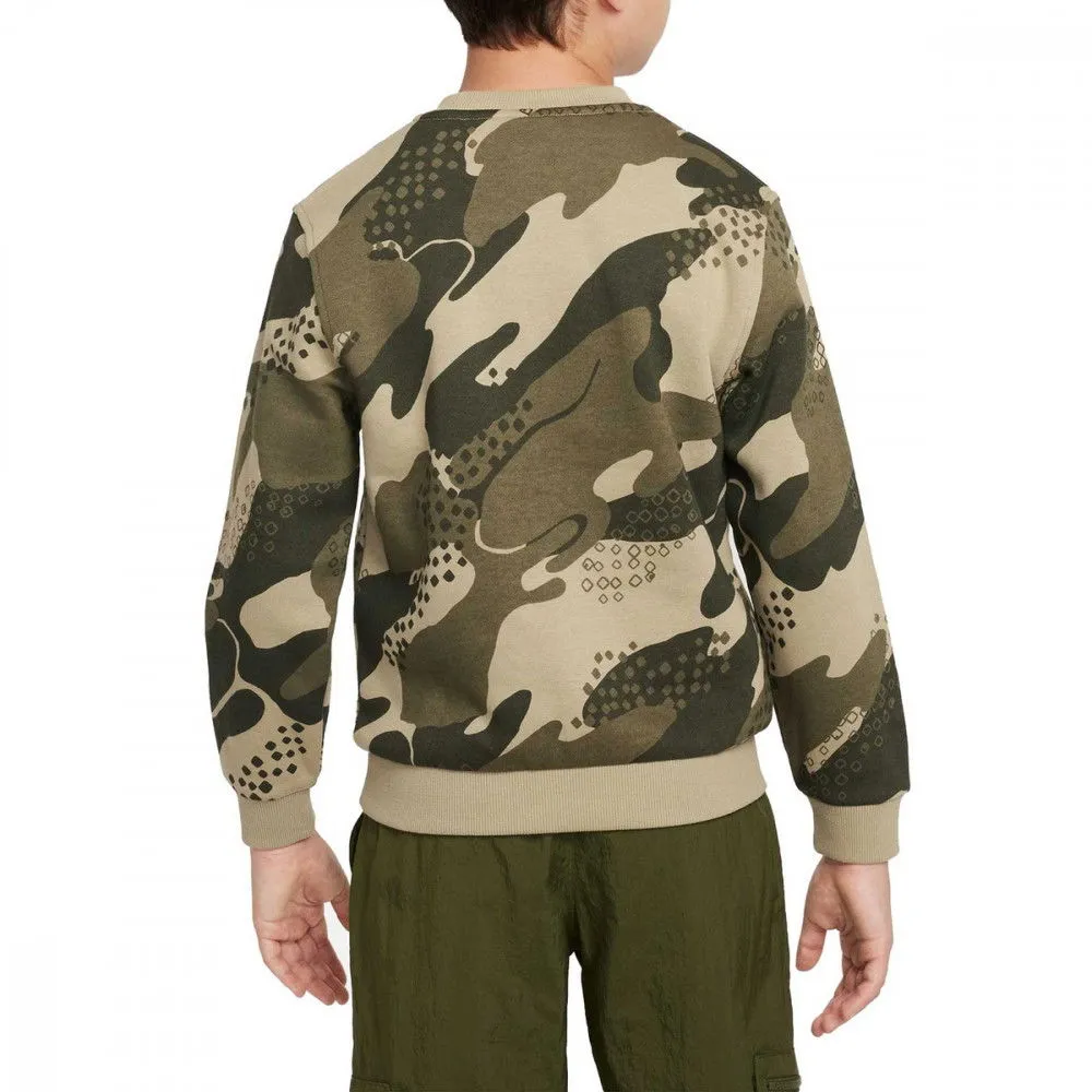 NIKE FELPA GIROCOLLO CLUB CAMO BAMBINO