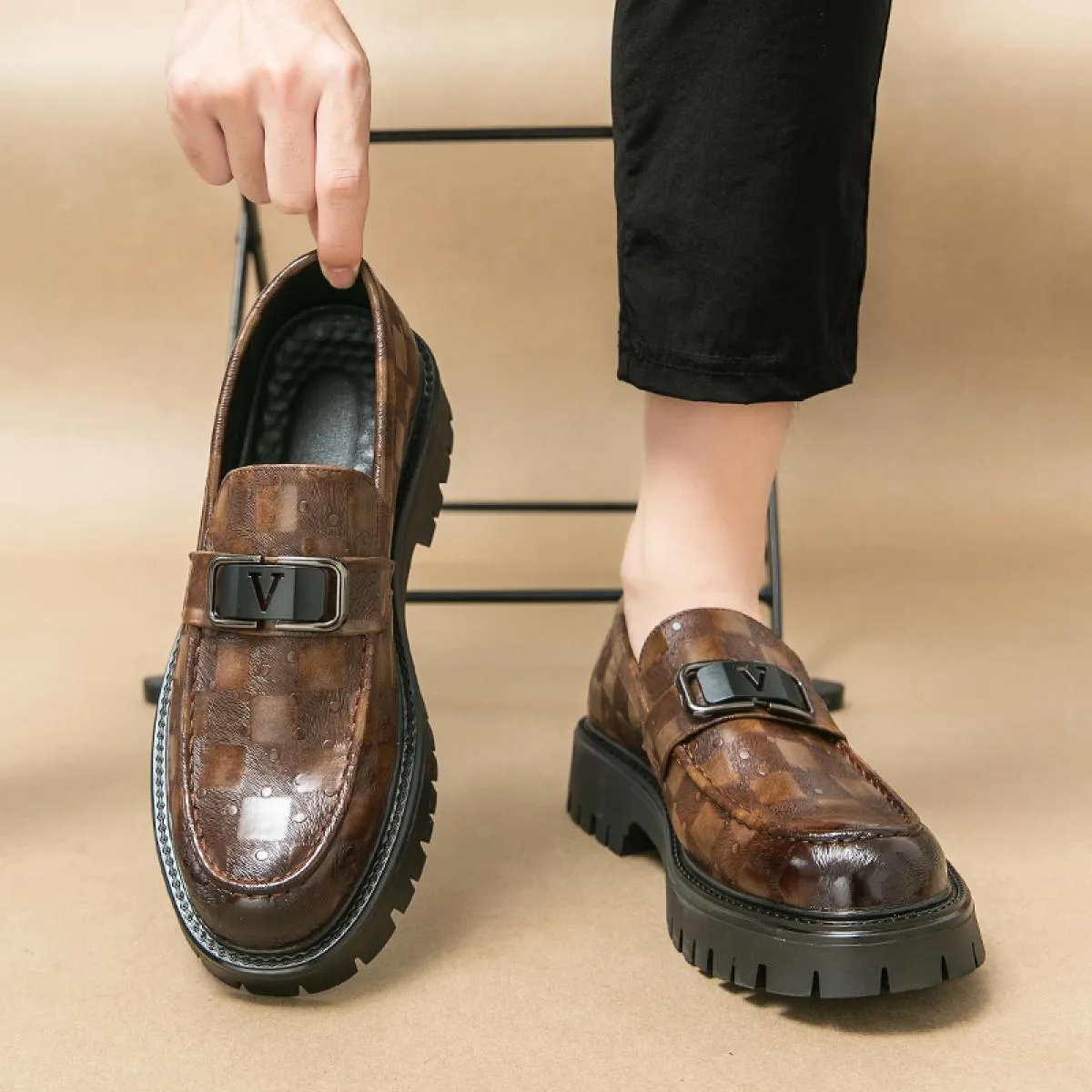 Nuovi mocassini neri da uomo traspiranti slip on scarpe da lavoro solide fatte a mano spedizione gratuita taglia 38 44 scarpe el