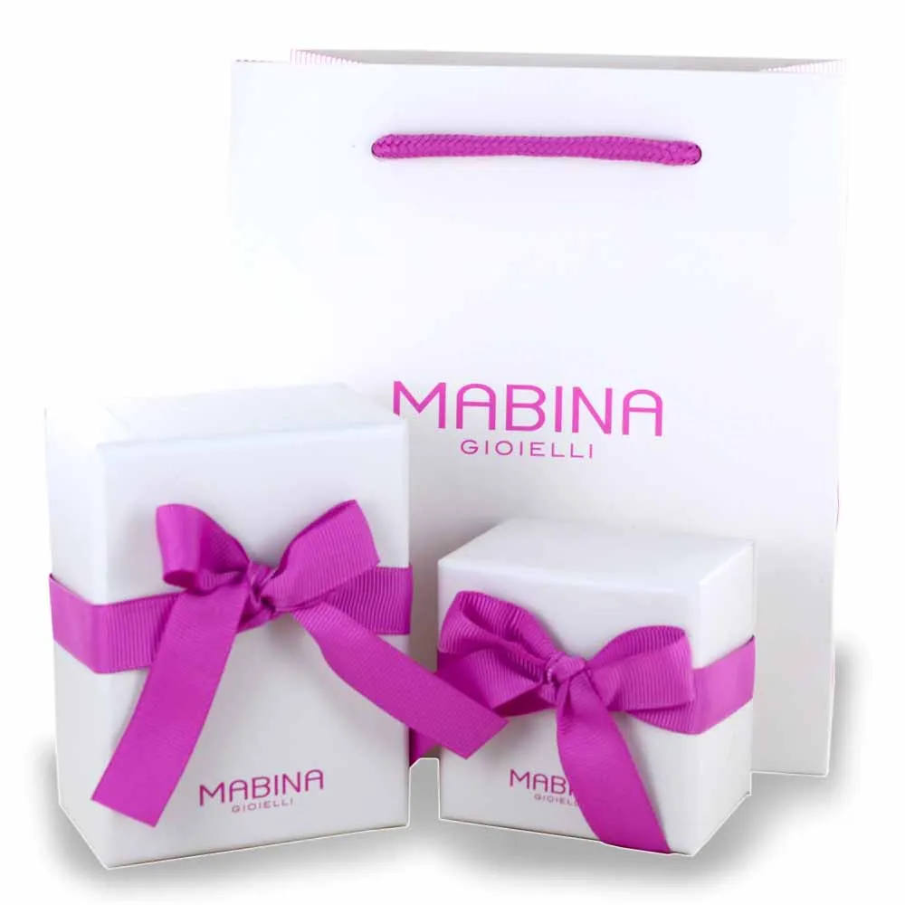 Orecchini a stella in argento e zirconi Mabina 563166