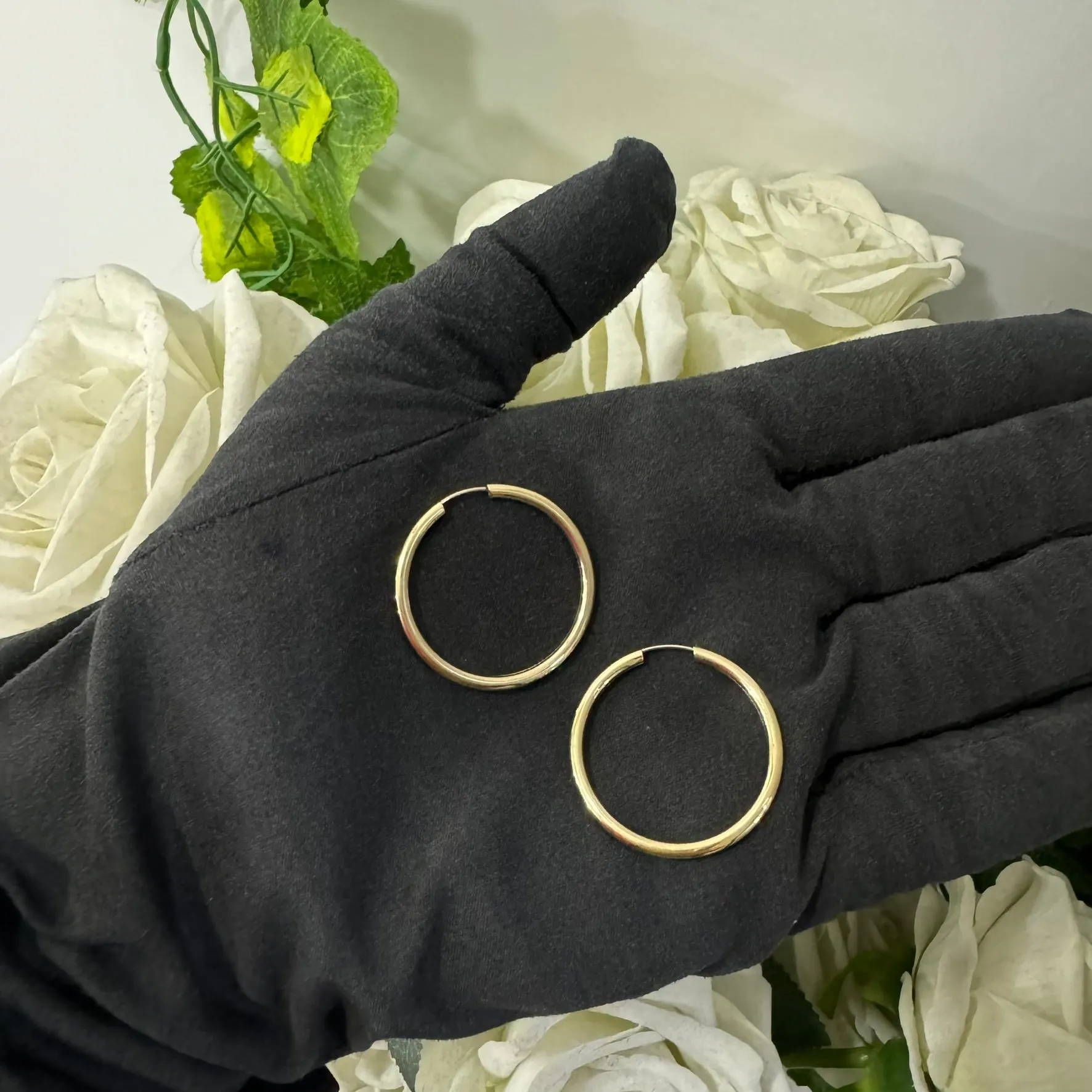 Orecchini cerchi tubolare oro