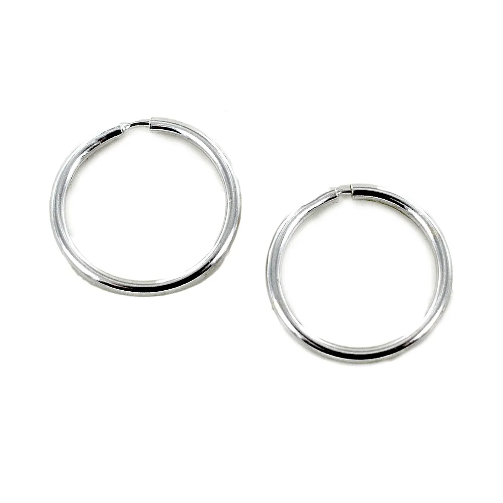 Orecchini cerchio piccoli MINI in oro bianco