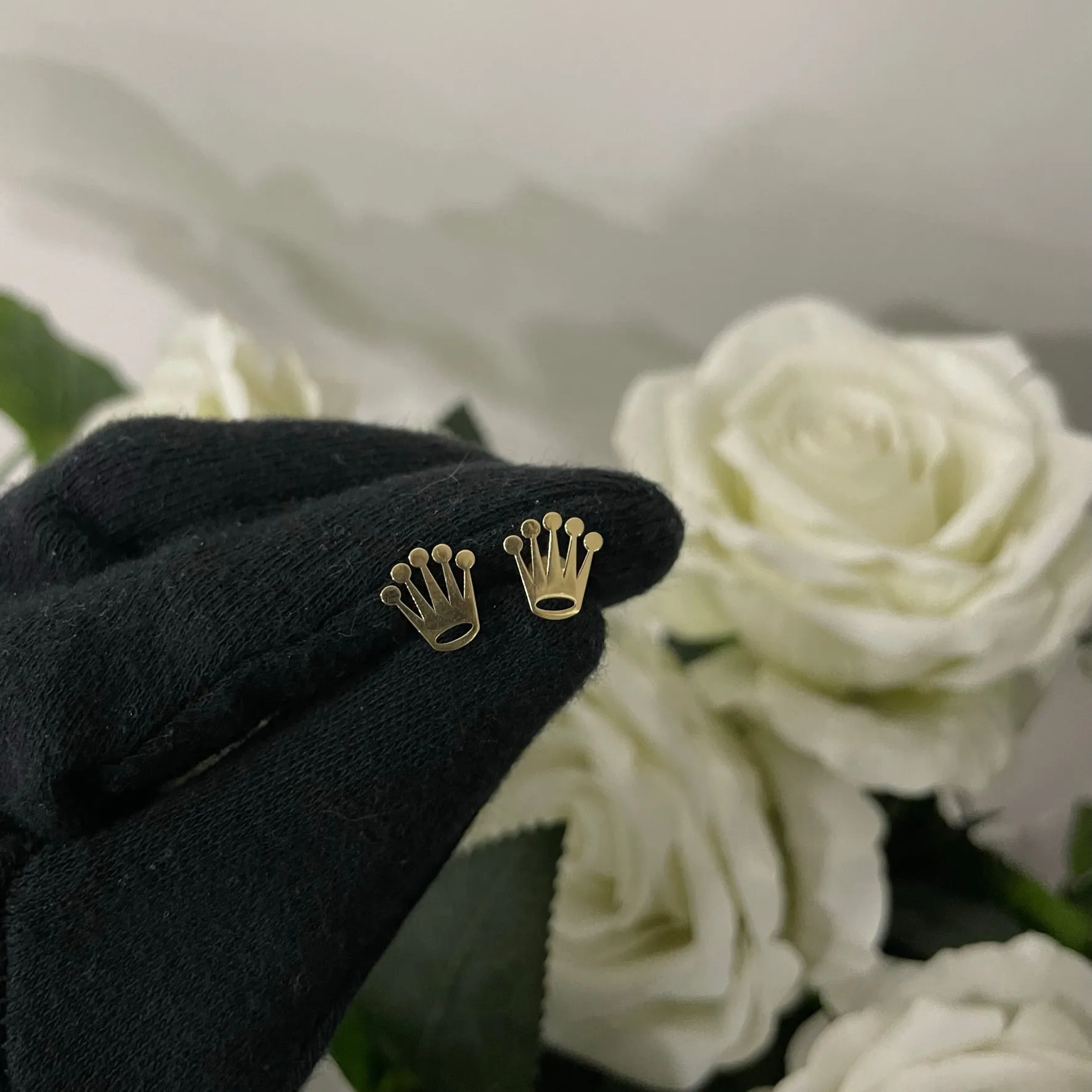 Orecchini corona oro