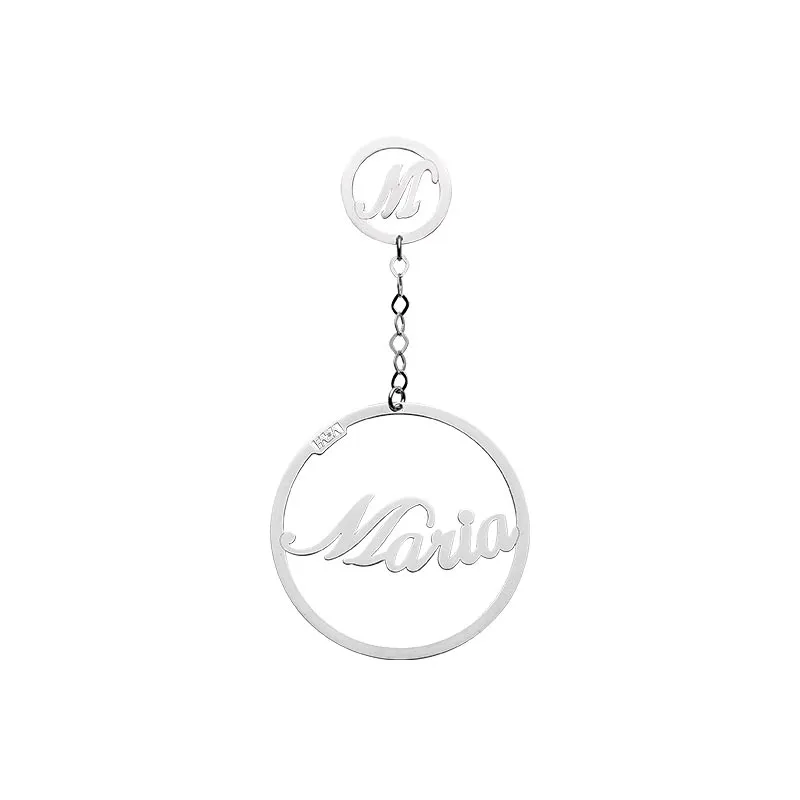 Orecchini personalizzati in argento 925 con nome personalizzato 30mm