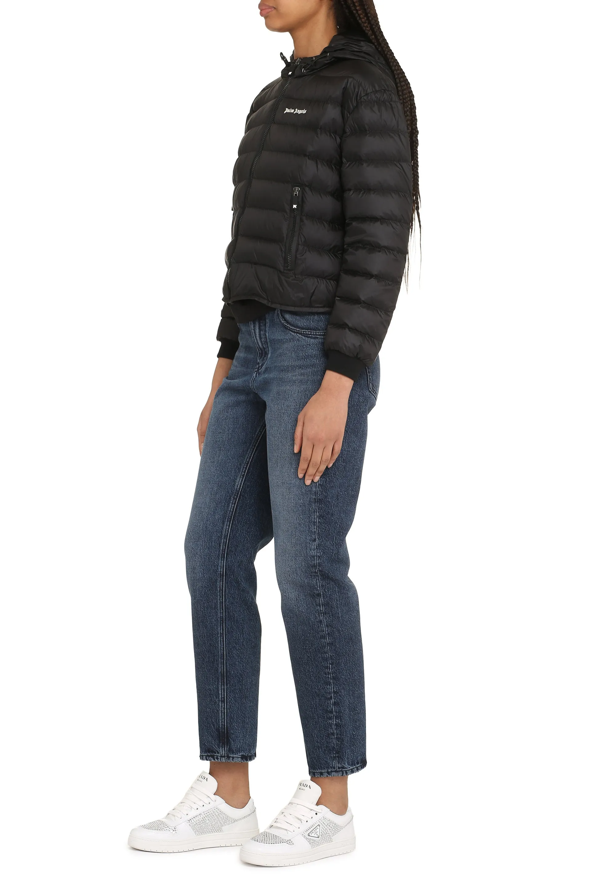 Palm Angels Piumino full-zip con cappuccio