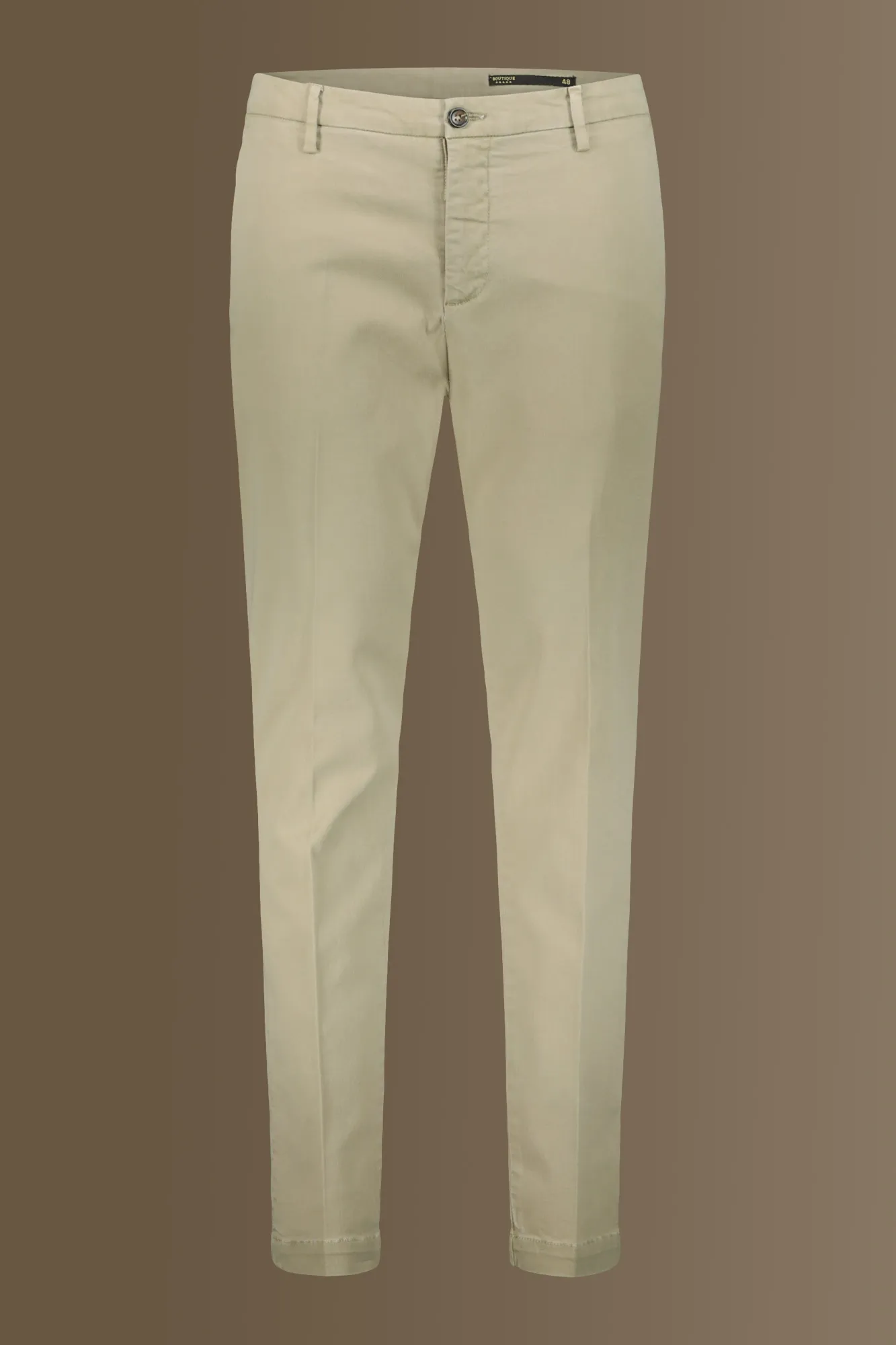 Pantalone classico chino twill elasticizzato
