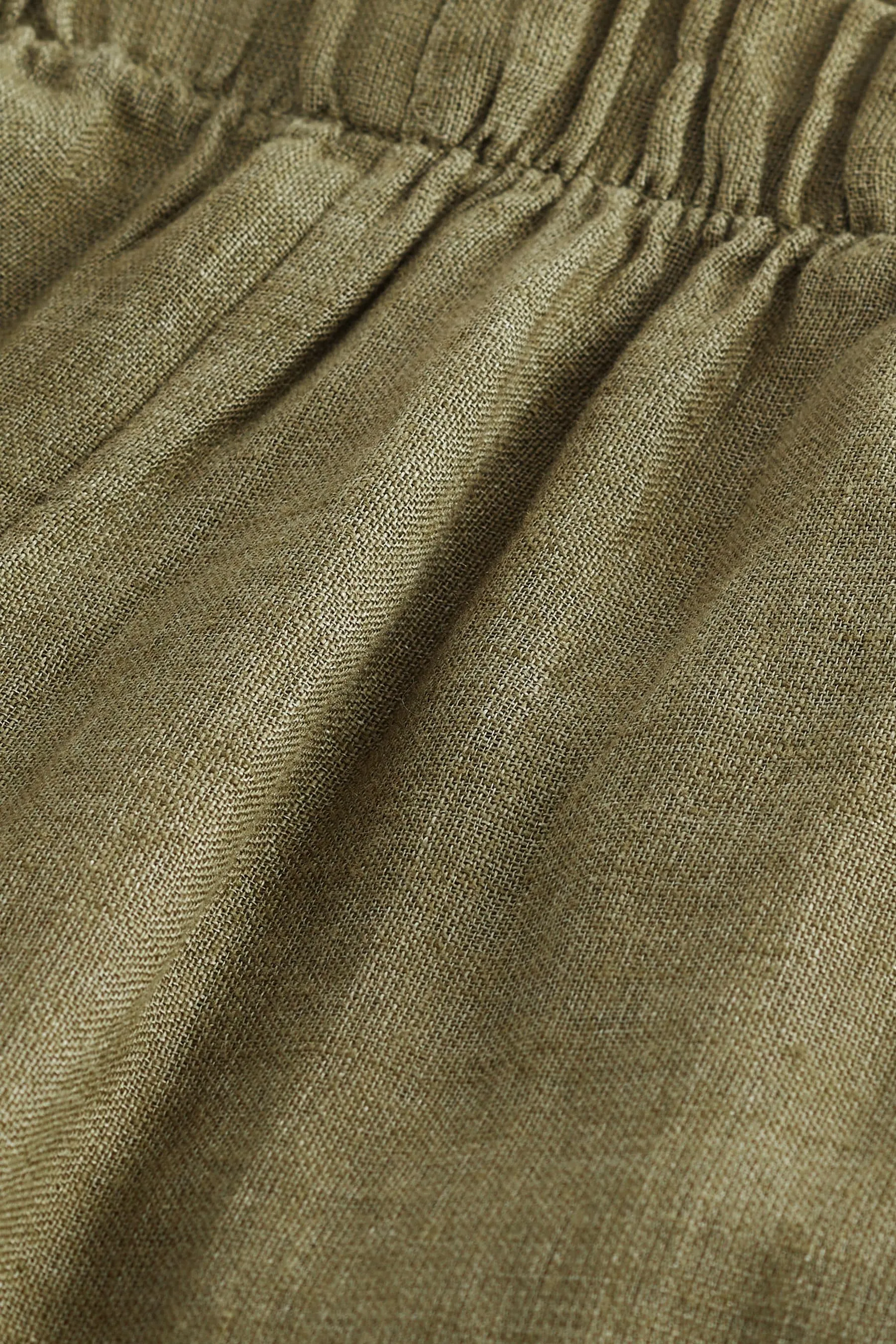 Pantaloni a fondo ampio 100% lino premium