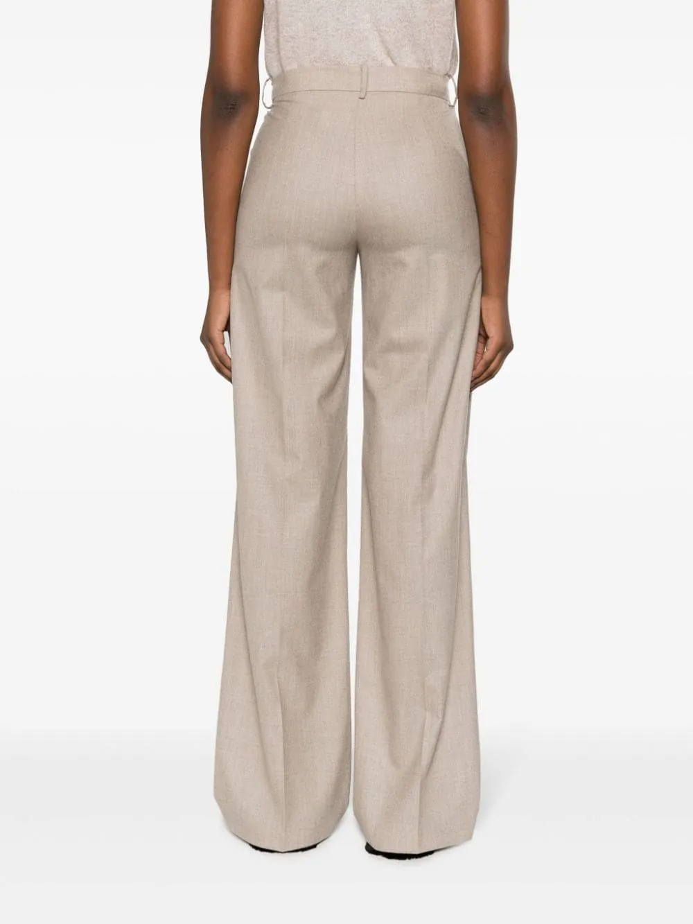 Pantaloni a gamba ampia in taupe - donna