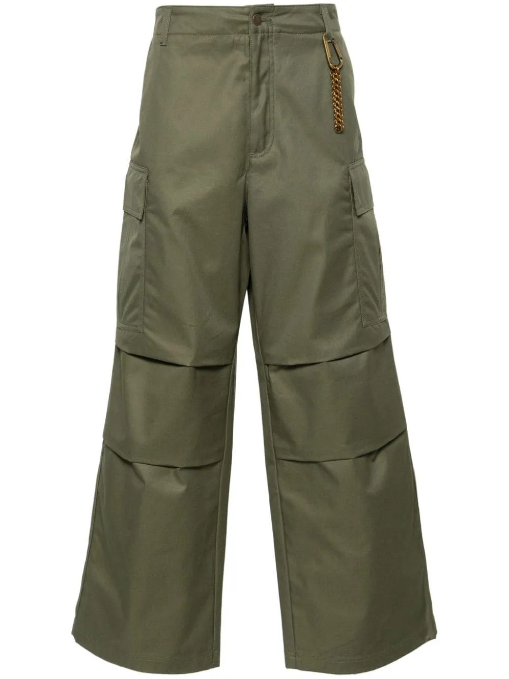 Pantaloni a gamba ampia in verde - uomo