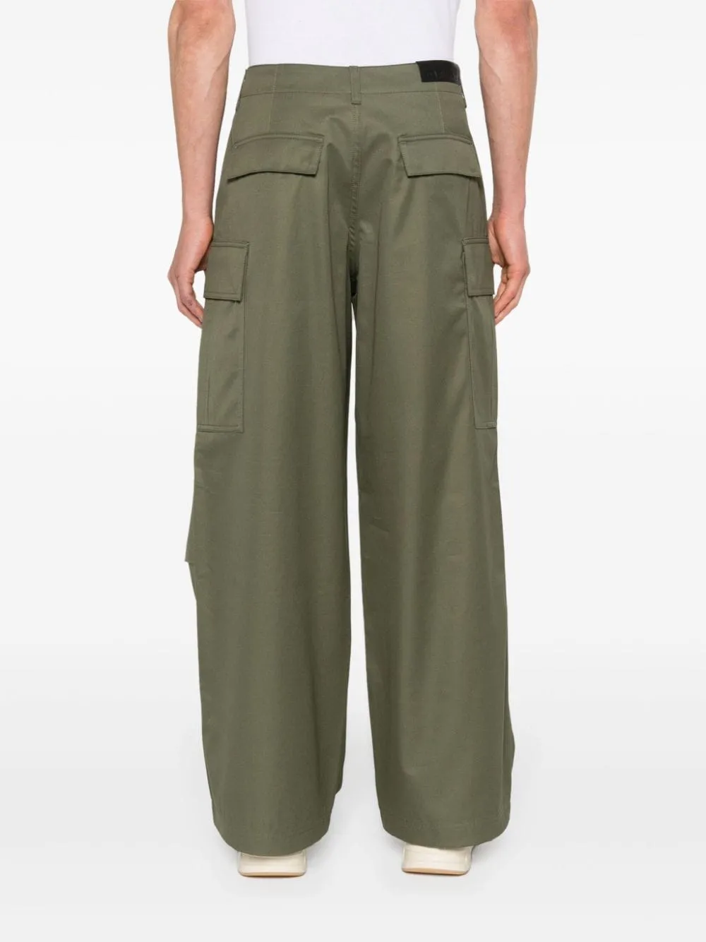 Pantaloni a gamba ampia in verde - uomo