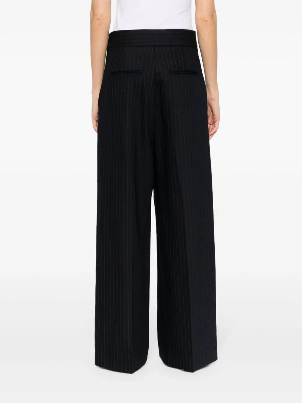 Pantaloni a vita alta in blu - donna