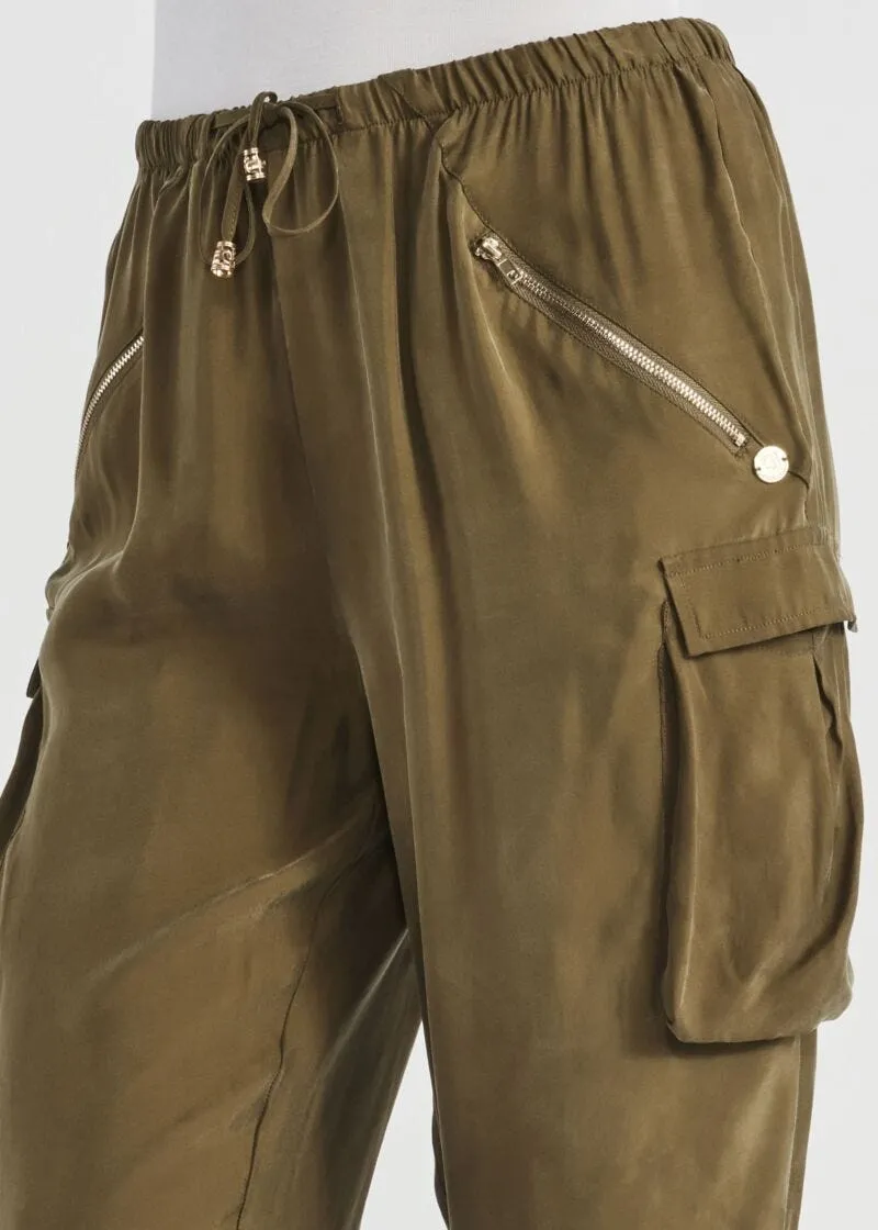 Pantaloni cargo in cupro