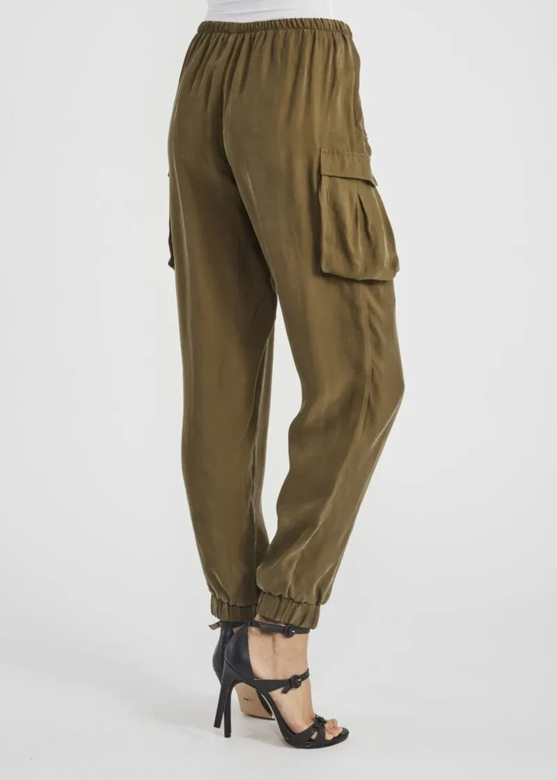 Pantaloni cargo in cupro