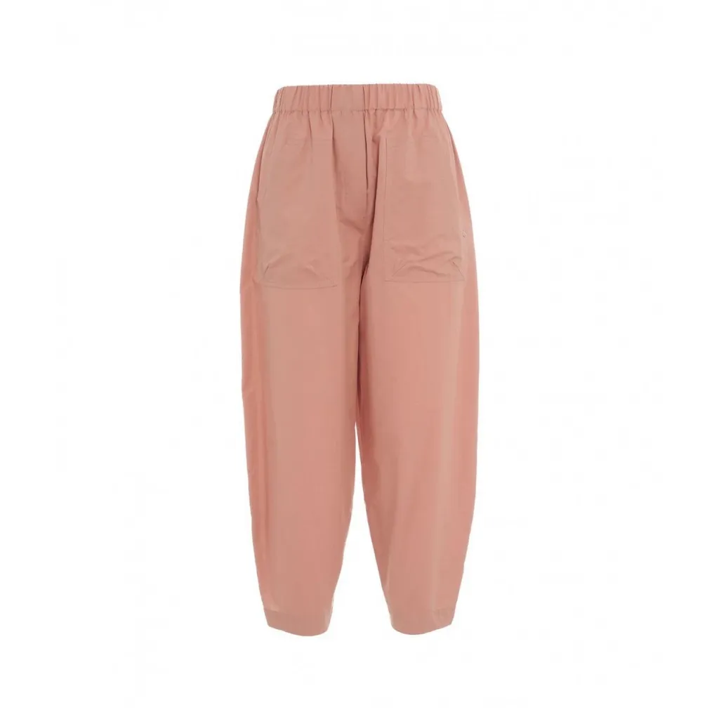 Pantaloni carrot fit rosa antico