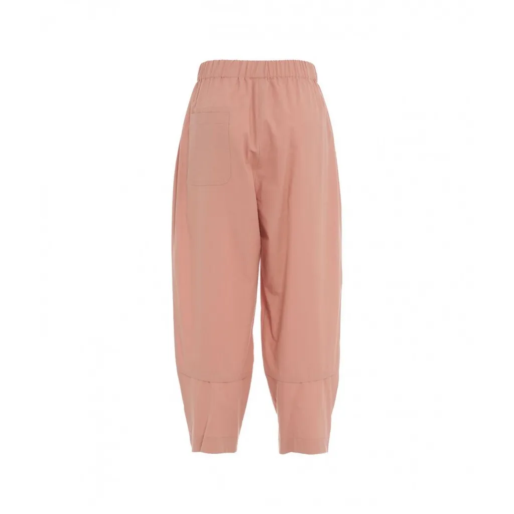 Pantaloni carrot fit rosa antico