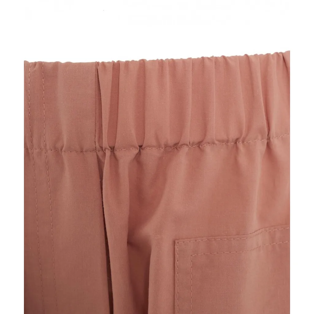 Pantaloni carrot fit rosa antico