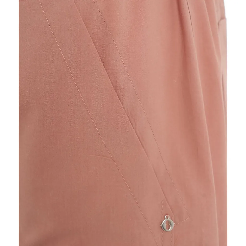 Pantaloni carrot fit rosa antico