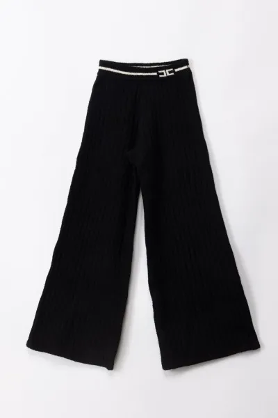 Pantaloni con dettagli a contrasto BLACK/BUTTER