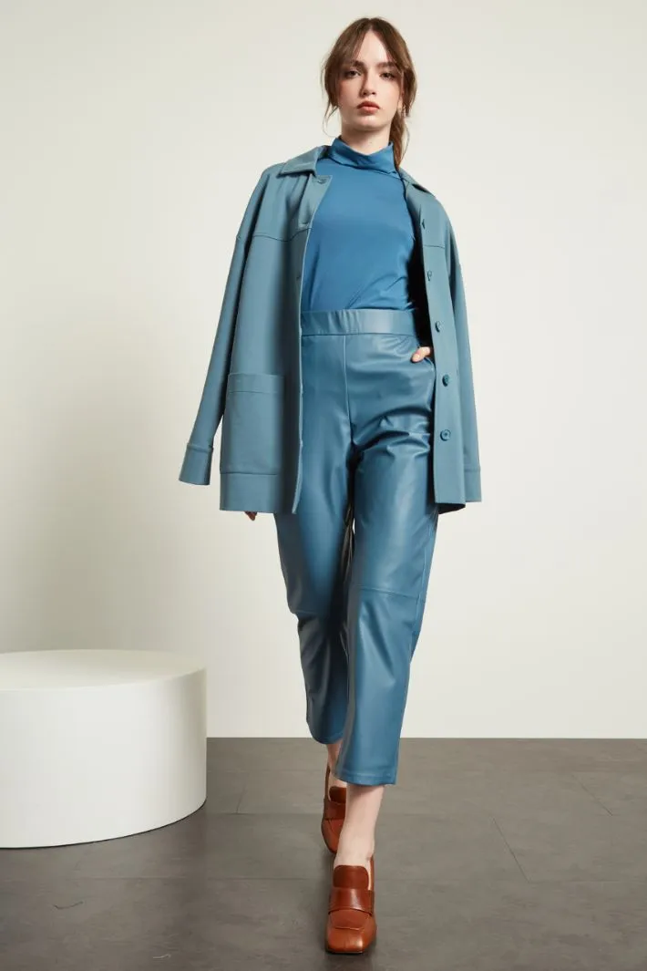 Pantaloni in jersey spalmato