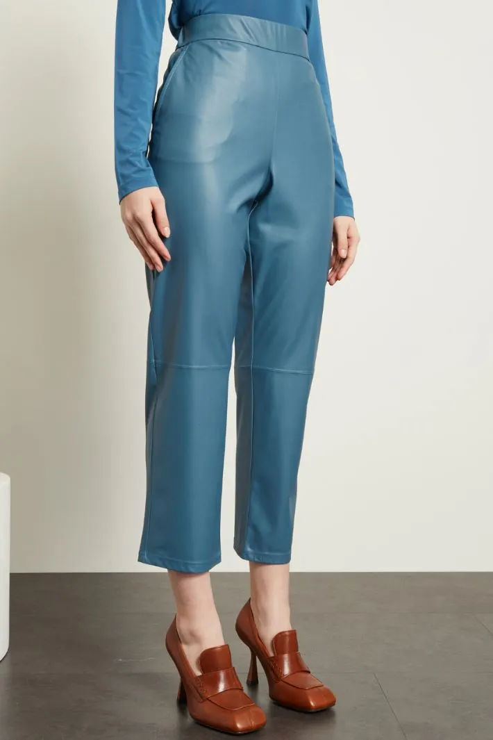 Pantaloni in jersey spalmato