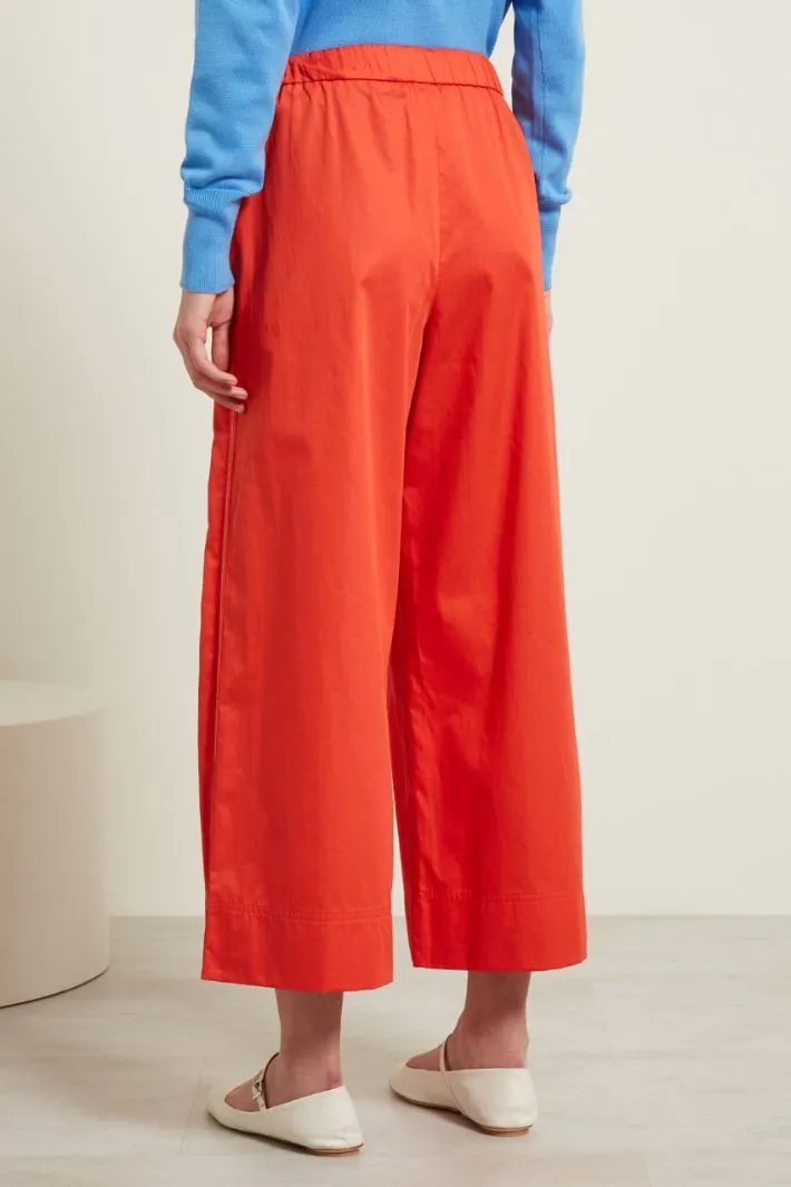 Pantaloni in raso di cotone
