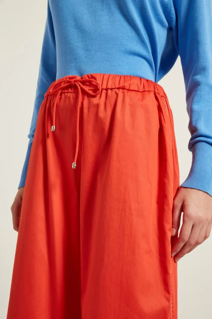 Pantaloni in raso di cotone