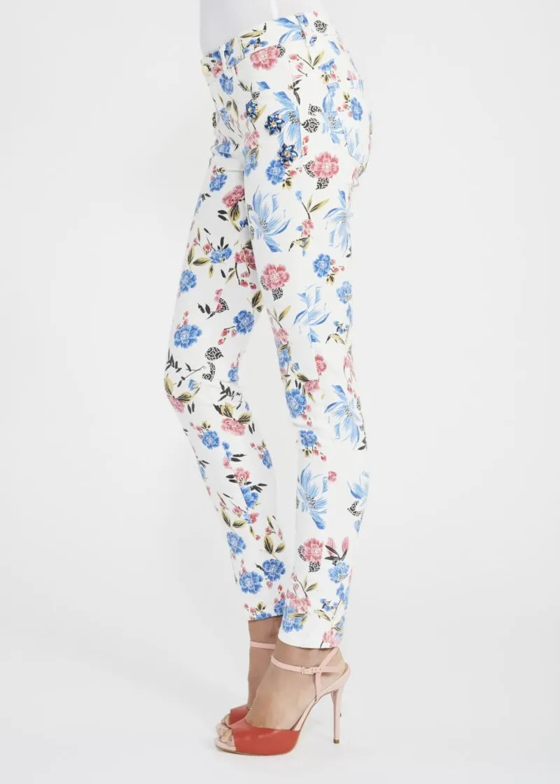 Pantaloni skinny con stampa floreale