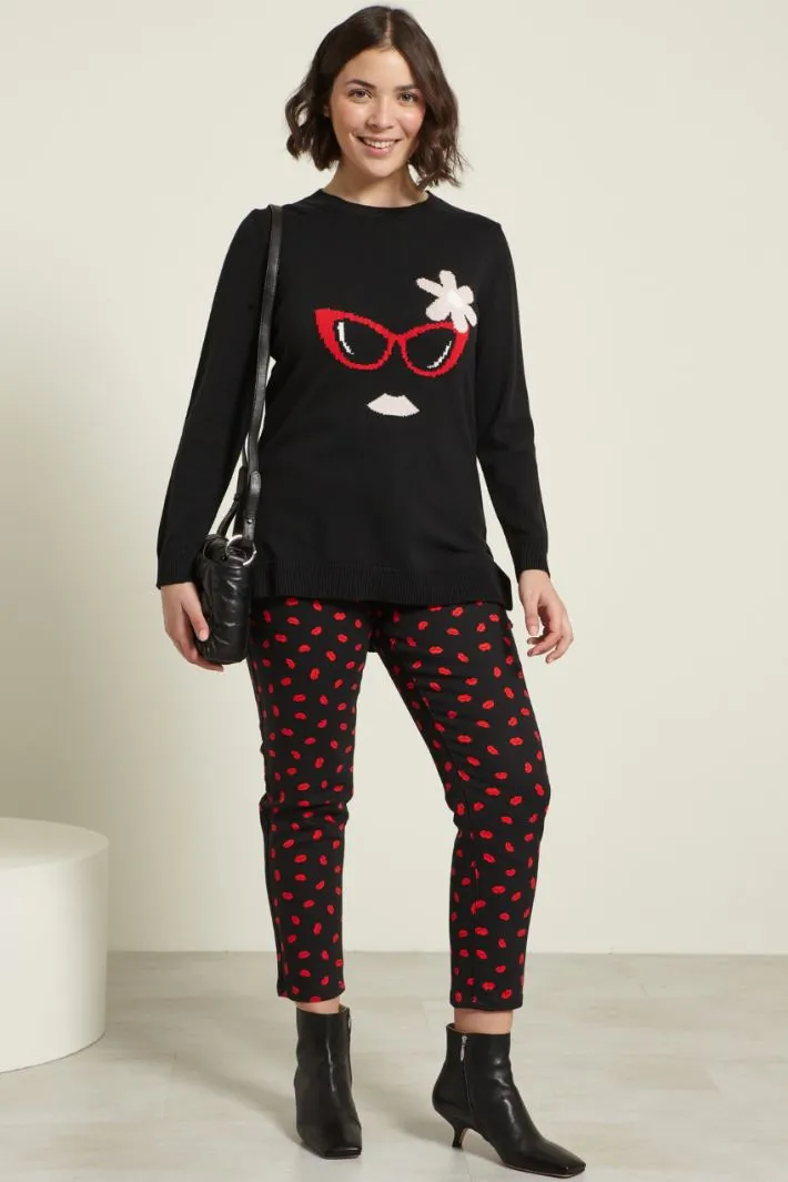 Pantaloni slim stampati