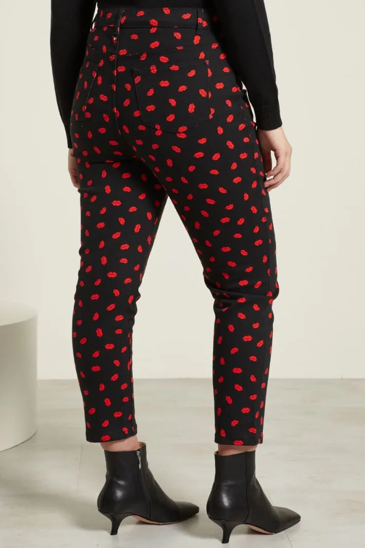 Pantaloni slim stampati