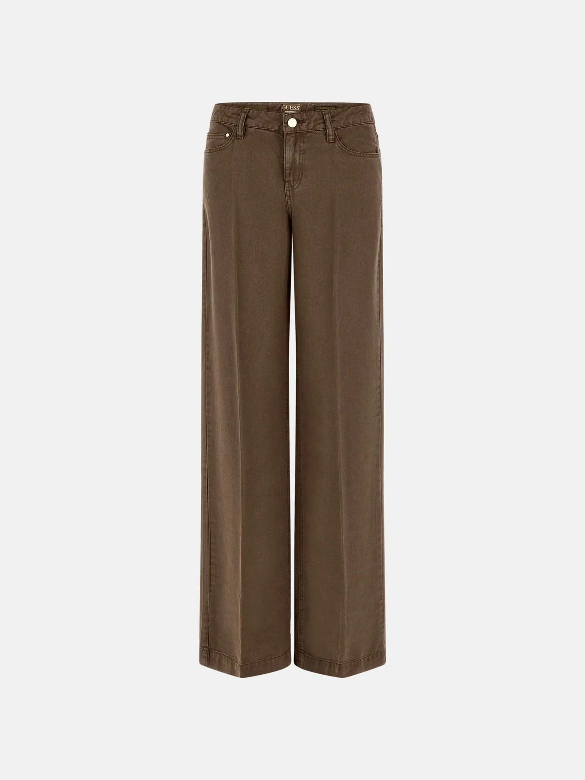 Pantaloni wide leg a vita media guess