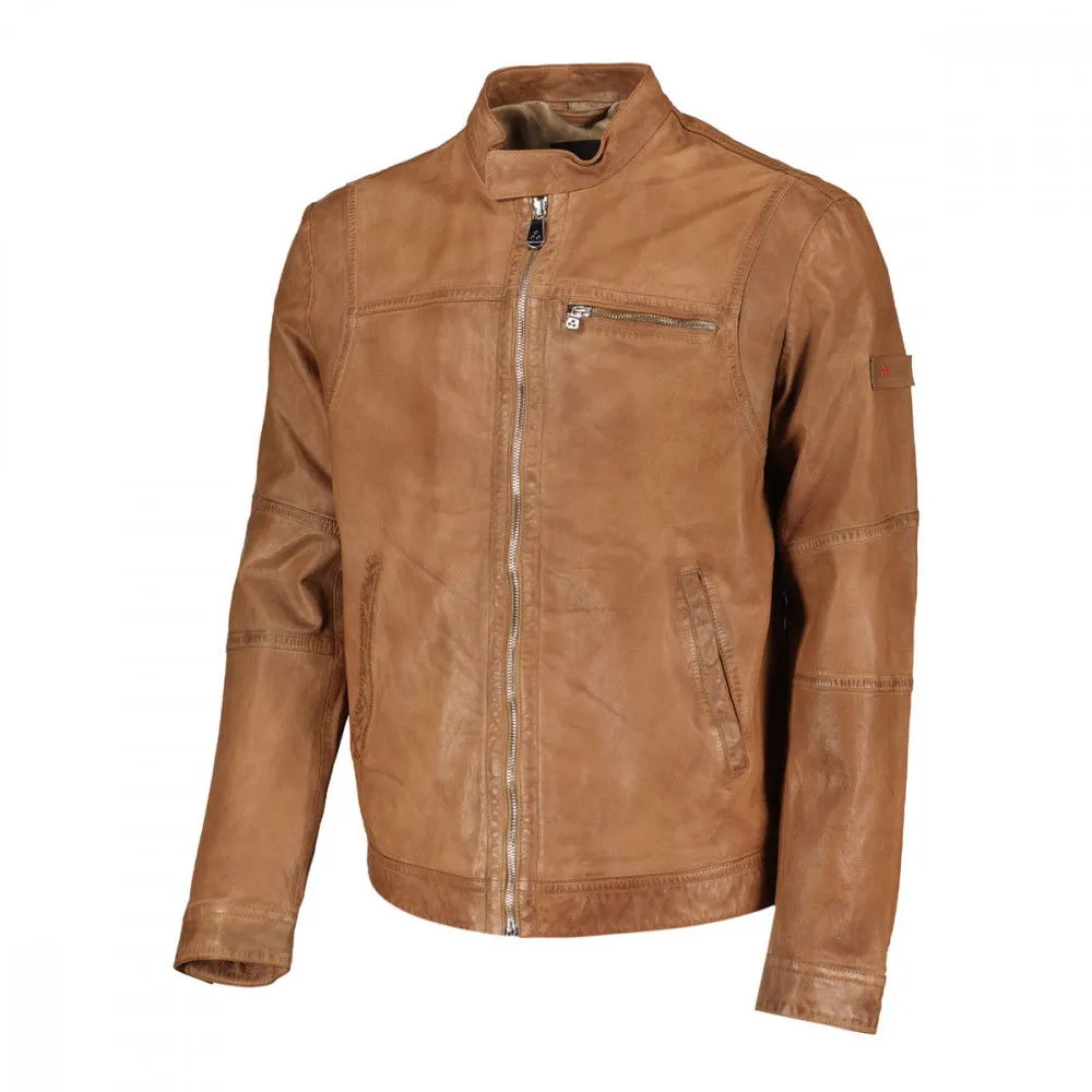 PEUTEREY BIKER IN PELLE SAGUARO