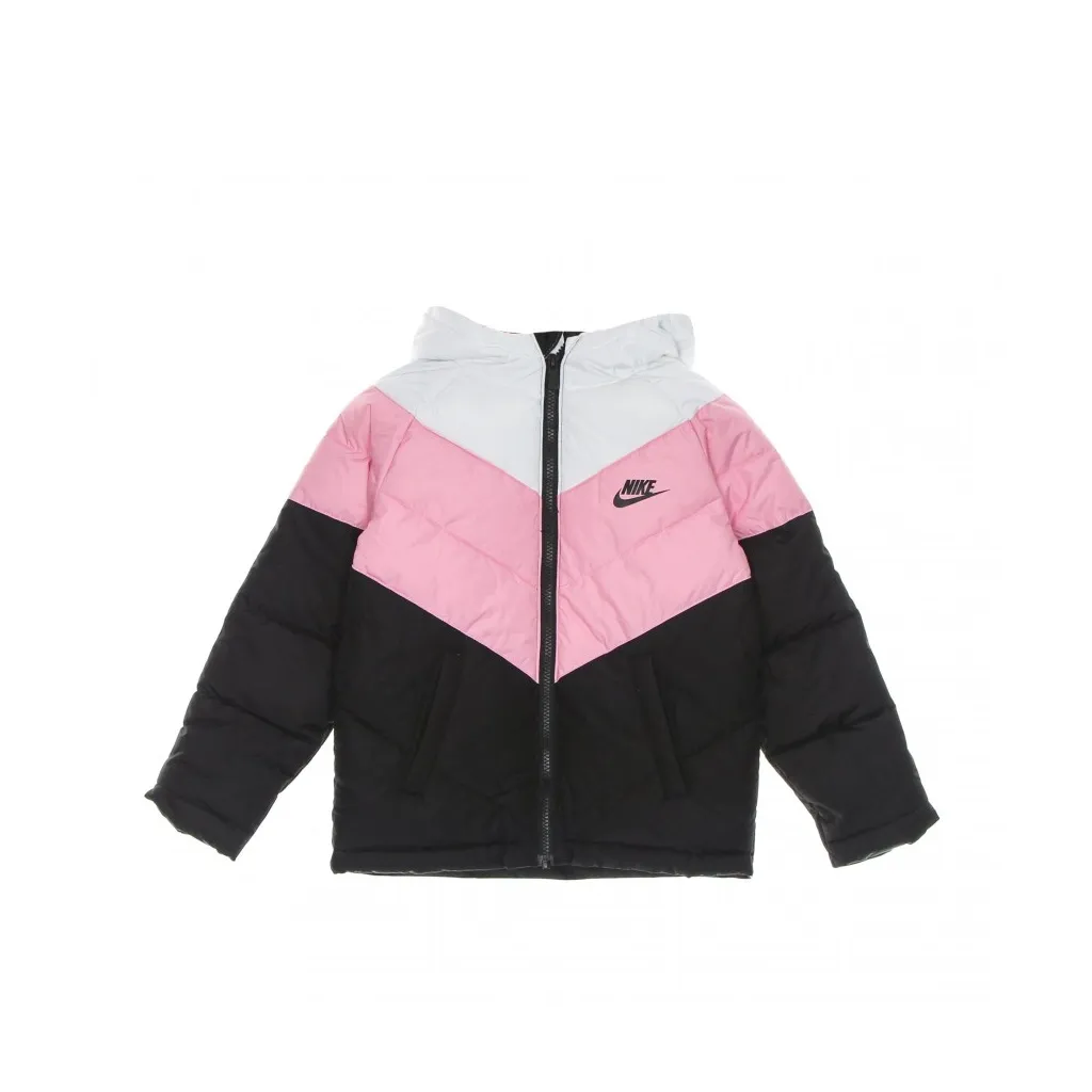 piumino bambina filled jacket BLACK/PINK FOAM