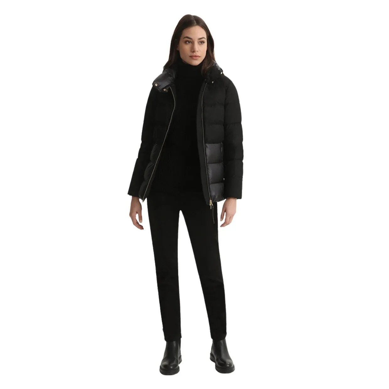 Piumino Donna Woolrich Luxe Puffy Jacket Nero