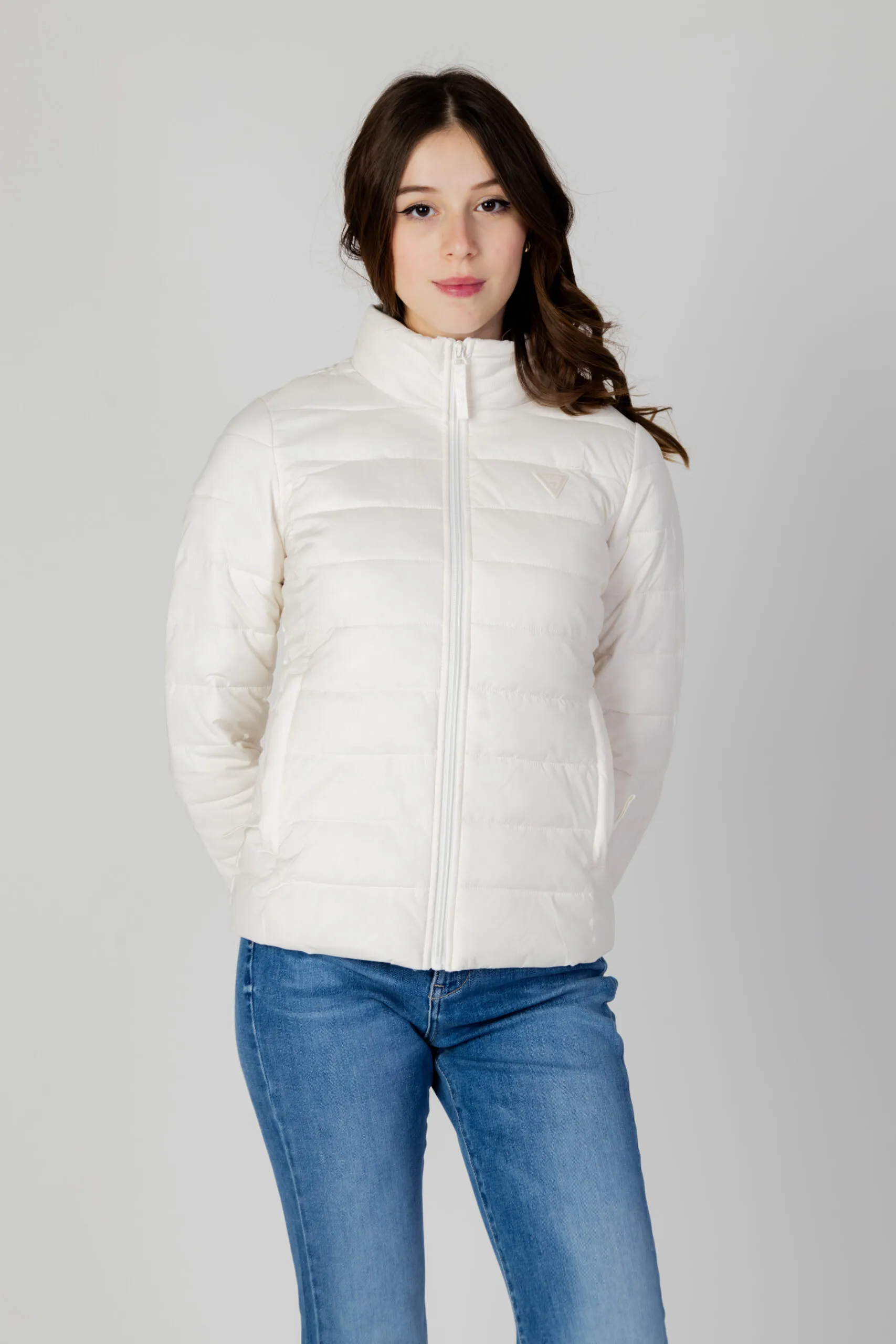 Piumino Guess Active solid diann puffer Bianco