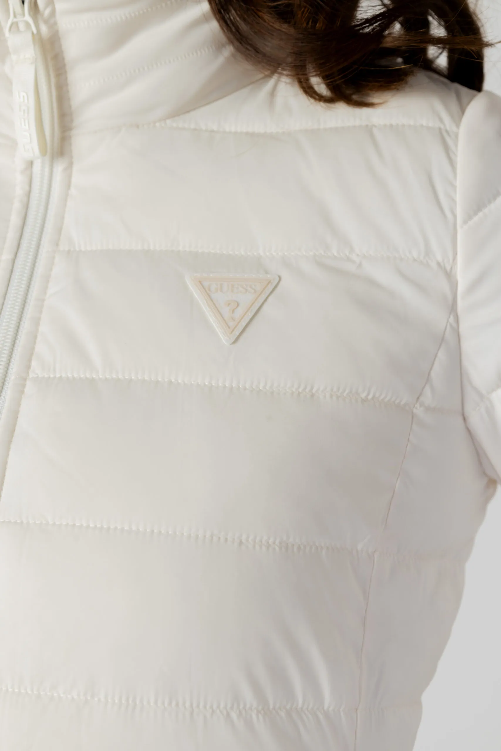 Piumino Guess Active solid diann puffer Bianco