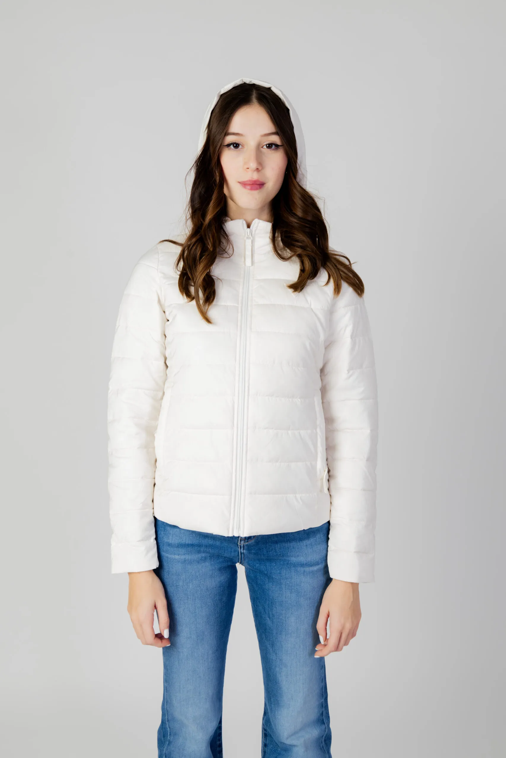Piumino Guess Active solid diann puffer Bianco