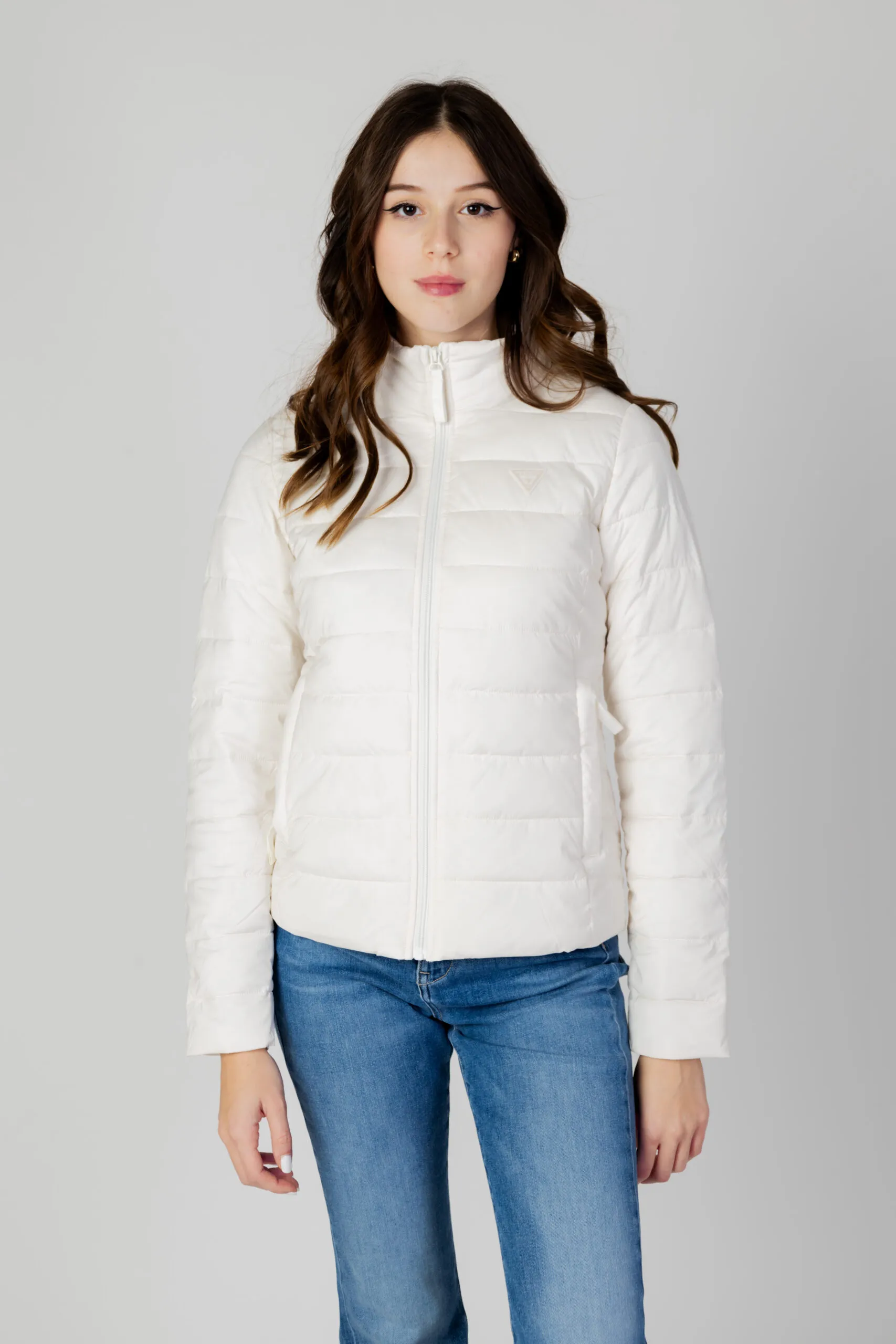 Piumino Guess Active solid diann puffer Bianco
