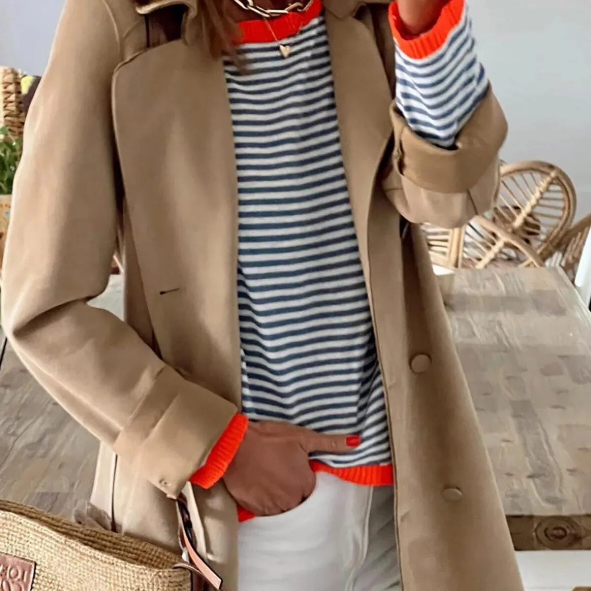 Pullover maglione a righe semplice donna autunno primavera pullover elastico in maglia maglione casual spesso caldo nero bianco