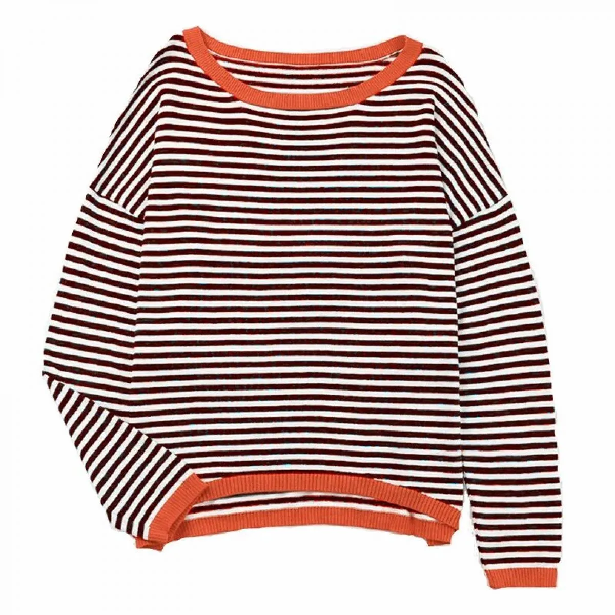 Pullover maglione a righe semplice donna autunno primavera pullover elastico in maglia maglione casual spesso caldo nero bianco