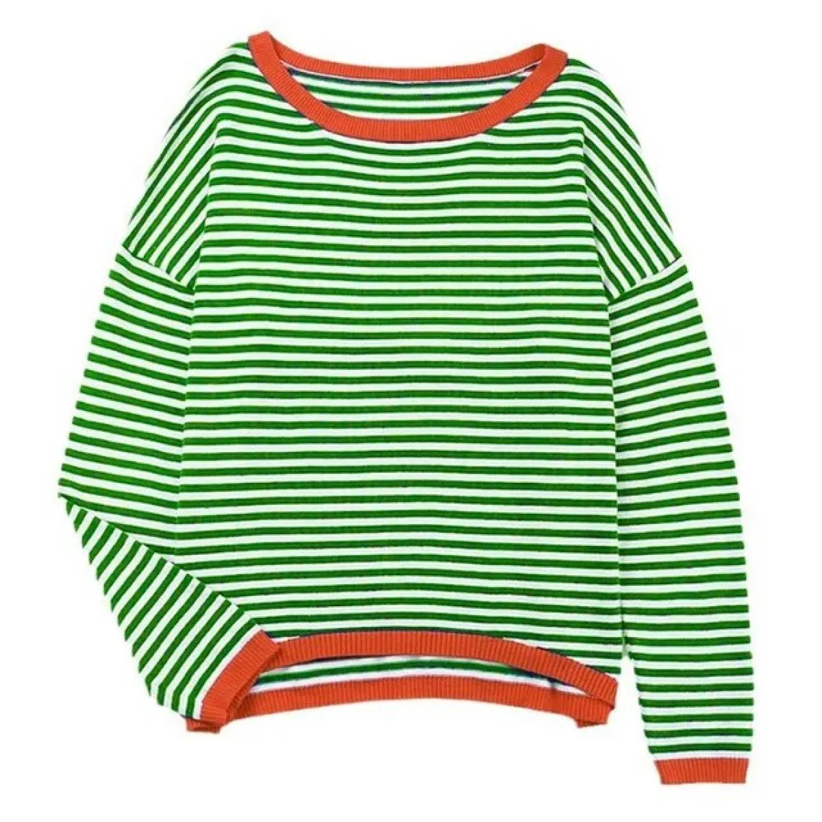 Pullover maglione a righe semplice donna autunno primavera pullover elastico in maglia maglione casual spesso caldo nero bianco